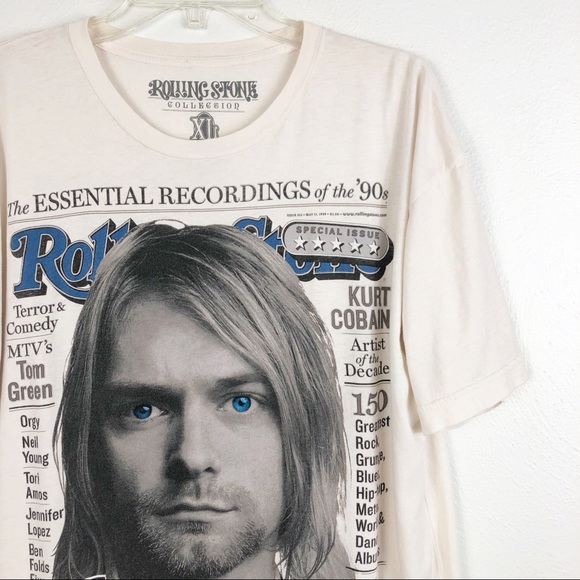 the Rolling Stones Tops - Rolling Stones Kurt Cobain Graphic Band T-Shirt